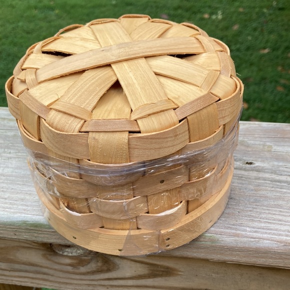 Natural Woven Round Planter Flower Pot Basket Boho Bohemian 5" x 4” - Picture 6 of 8